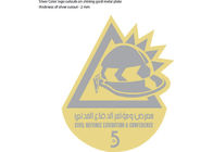 Piala Perusahaan Kustom Logam Shiny Emas Disepuh Dengan Logo Embossed