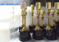 Microphone Design Music Award Trophy Untuk Kompetisi Musik Layanan Kustom