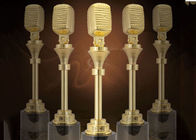 Microphone Design Music Award Trophy Untuk Kompetisi Musik Layanan Kustom