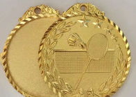 Medali Olahraga Pengecoran Logam Paduan Seng Paduan Emas Untuk Pertandingan Bulu Tangkis