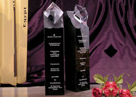 Piala Kristal Kaca Hitam, Penghargaan Kaca Personalisasi Tinggi 240mm