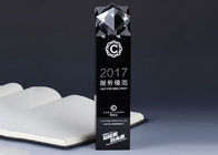 Piala Kristal Kaca Hitam, Penghargaan Kaca Personalisasi Tinggi 240mm