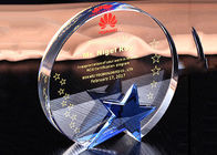 Piala Piala Kristal Bentuk Bulat, Custome Logo Crystal Glass Awards