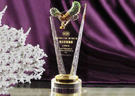 Penghargaan Piala Kristal Kaca High End Disesuaikan Dengan Coloured Glaze Eagle