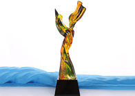 Piala Penghargaan Kustom Twisted Glaze Berwarna Modern Untuk Pekerja VIP