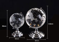 Kerajinan Dekorasi Rumah Kristal K9 Globe Ball Dengan Sand Blasting World Map