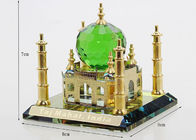 Miniatur Crystal Taj Mahal Replika 80 * 80 * 70mm Untuk Memperingati Perjalanan