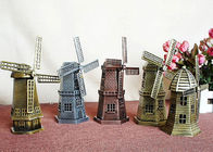 Miniatur DIY Kerajinan Hadiah Model Bangunan Terkenal Dunia Kuningan Belanda Kincir Angin