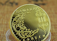 3D Mengangkat Medali Militer Enamel Baked, Koin Emas Peringatan Kebudayaan Arab