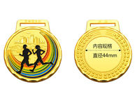 Marathon Running Medali Olahraga Balap Dan Pita Bahan Paduan Seng Berwarna-warni