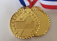 Medali Olahraga Pengecoran Logam Paduan Seng Paduan Emas Untuk Pertandingan Bulu Tangkis