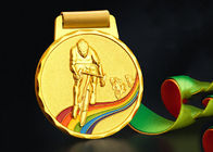 Medali Olahraga Cycle Racing Metal Kustom Dan Pita 110 Gram Untuk Kejuaraan
