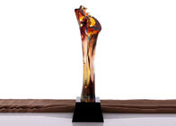 Piala Klasik Bentuk Pilar Custom Made, Piala Penghargaan Glaze Berwarna