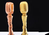 Desain Mikrofon Penghargaan Piala Kustom Bahan Resin Dibuat Untuk Kegiatan Musik