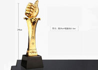 Piala Trofi Resin Berlapis Emas Mengkilap Untuk Pemenang Logo Kustom Diterima