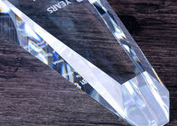 Glass Trophy Awards Piala Piala Kristal Dengan Logo Sandblasting Dan Teks Dengan Paket Busa