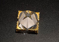 Bahan Kaca Kristal K9 Putih Penghargaan Ukuran Disesuaikan Dengan Basis Logam Emas